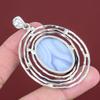 Blue Lace Agate Pendant Gemstone Pendant 925 Sterling Silver Pendant Healing Stone Jewelry Handmade Pendant Gifts For Friend Antique Jewelry