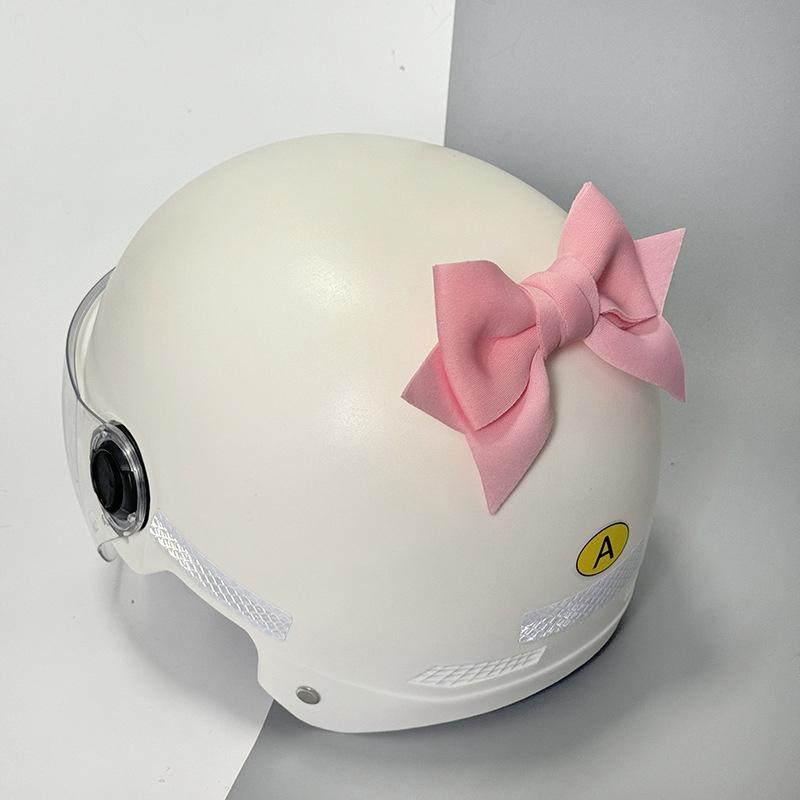 Decoración de Lazo para Casco de Motocicleta Accesorios de Decoración para Casco de Bicicleta Eléctrica Carrocería de Coche Tipo Adhesivo de Lazo Para Niña Mujer