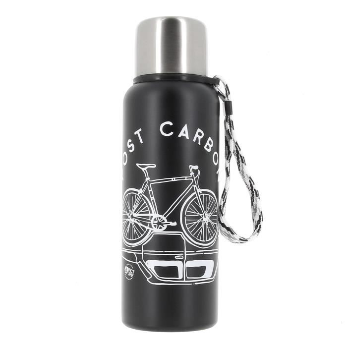 Bouteille Isotherme - Campei - Picture Unique - 600 Ml - Acier Inoxydable - Noir
