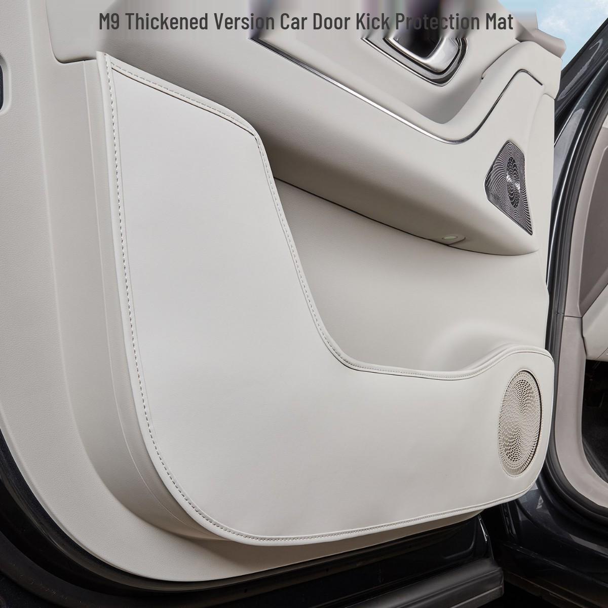 Durable Anti-Wear Mat for Geely Galaxy M9 Doors, Seats, and Interior Sunset Orange Door Mats - 4 pcs, Leather