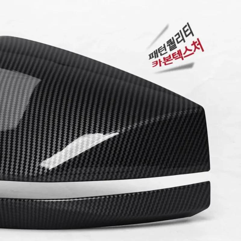 Car Rearview Mirror Cover For Kia Sportage NQ5  Auto Exterior Decoration Carbon Fiber Style Door Side Rearview Mirror Accessorie