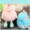 Long Haired Monster Stuffed Animal Cushion With Short Plush Fabric For Bedroom Comfort