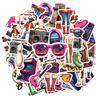 35pcs-50pcs Decals Music Retro Stickers Music Decals Stationery Stickers For Guitar Notebook Fridge