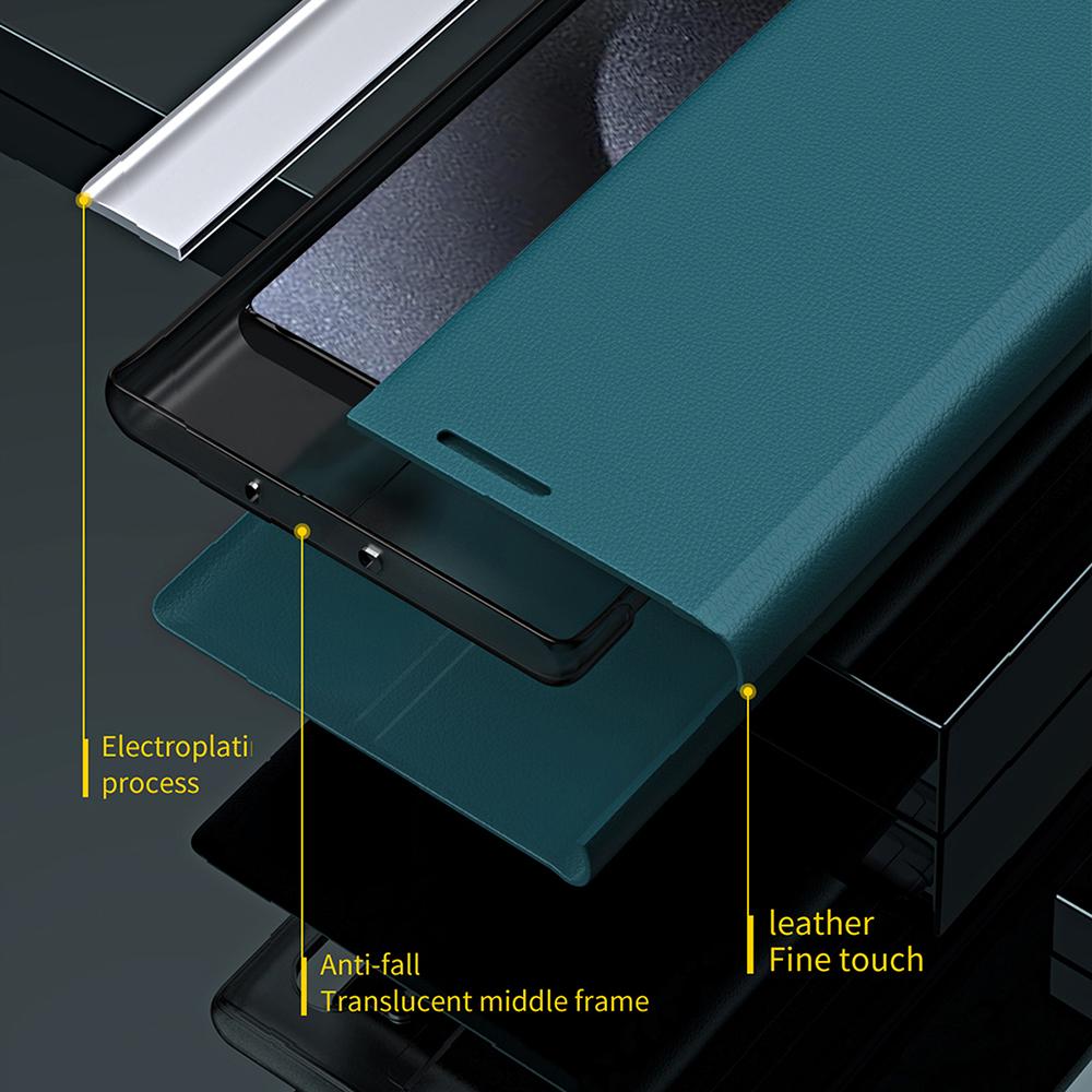 For iPhone 16 Case Anti-Drop Leather Phone Cover with Stand