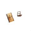 Simulated Tree Stump Wall Clock Organizer with Arabic Numerals Silent Mechanism And Compartment