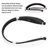Neckband   Hea Hone Stereo Noise Cancelling Foldable Retractable Earbuds Wireless Headset with Mic