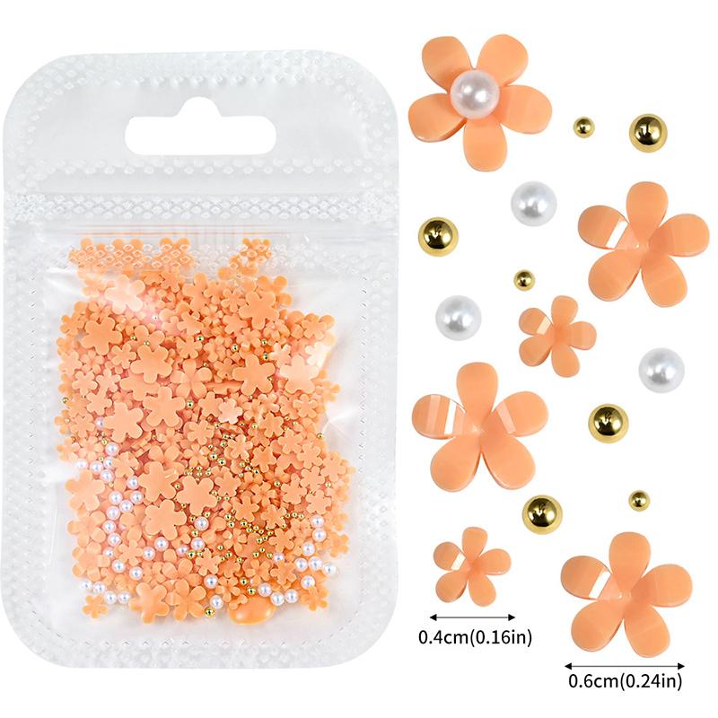 3D Flower Nail Art Decor Charms Set Glitter Rhinestones Mixed Colors Assorted Sizes for DIY Nail Art Party Makeup Use
