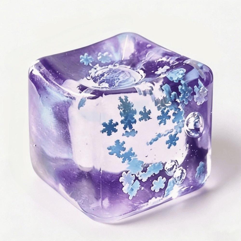 Slow Rebound Ice Cube Squishy Toy Transparent Sensory Fidget Toy Ice Cube Fidget Toy Gifts