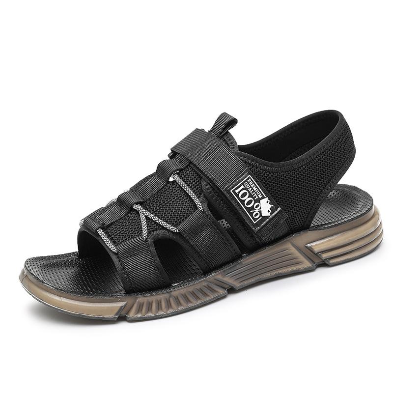Fashion Non-Slip Outsole Beach Slippers 2022 Summer Newest Men Casual Sandals Comfortable Velcro Quick-Drying Breathable Sandals 44 41