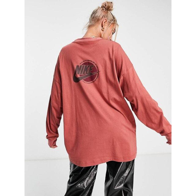 

Футболка с длинным рукавом и графическим принтом на спине Nike Sports Utility цвета ржавчины каньона
