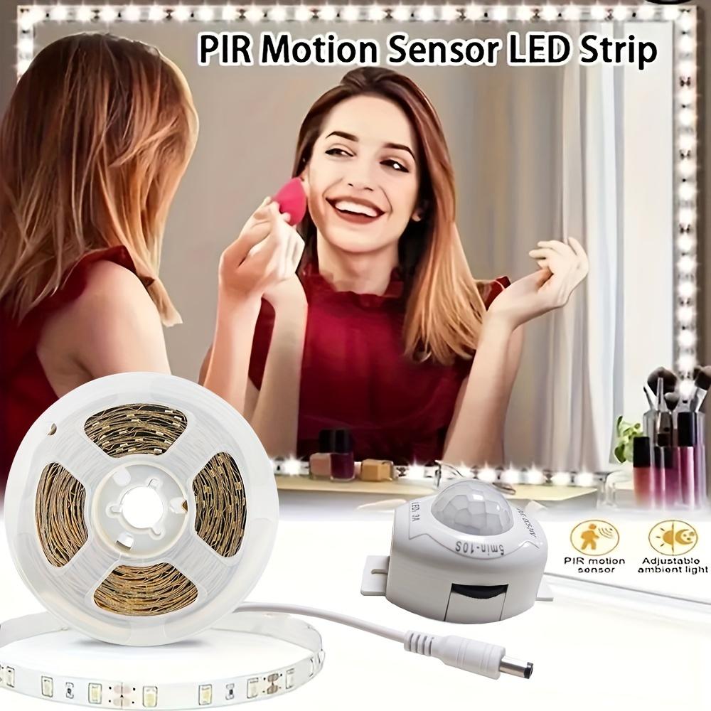 גליל של סרט LED עם חיישן תנועה, אור גוף עם חיישן תנועה לבן חם DC5V, פס גמיש באורך 3.28 רגל עד 16.4 רגל למדרגות, מסדרונות, מראות, ארונות