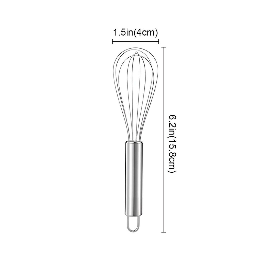 6/8/10Inch Stainless Steel Egg Whisk Manual Egg Beater Mixer For Kitchen Baking Cream Butter Frother Utensil