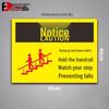Hold Handrail Stair Safety Sign