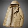 Autumn and winter new 2025 cotton jacket men's mid-length winter jacket winter plus size casual cotton jacket men's trendy cotton clothes