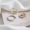 Fashion 925 Silver Earrings Jewelry Luxury 925 Sterling Silver 18K Gold Plated Hoop Earrings Jewelry for Women