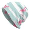 Pink Summer Vibes Fashion Caps For Men Women Stripes Flamingo Beanies Ski Caps Soft Bonnet Hats Skullies & Beanies Hat