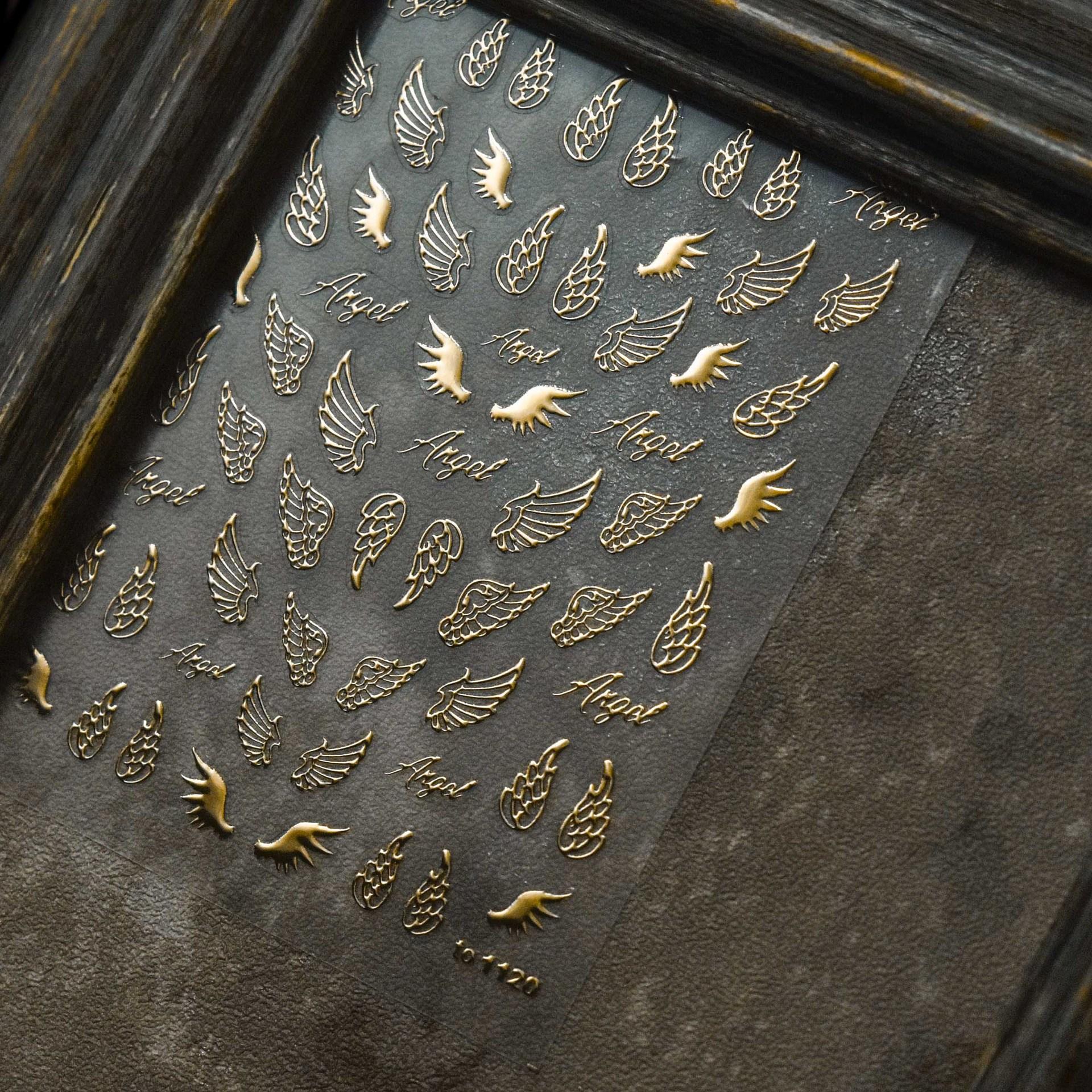 Рельефные крылья для ногтей — фото 6