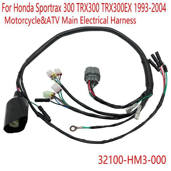 32100-HM3-000: Compatible Wiring Harness for 1993-2004 Honda Sportrax 300 ATV.