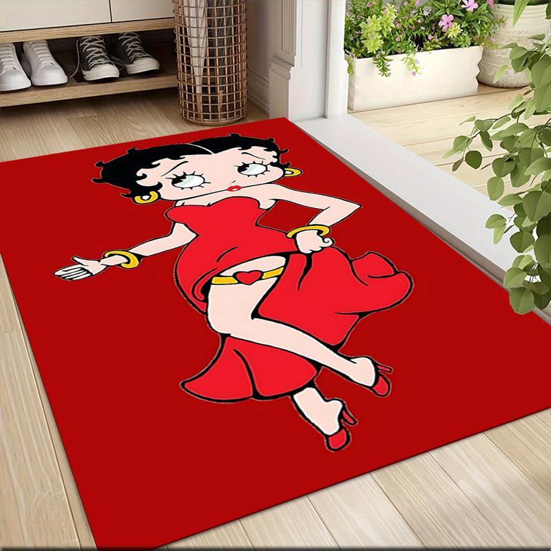 1Pc Betty Boop Dress Carpet Rug Customizable Soft Washable Antislip Home Living Room Sofa Mats Personalized Rug 09176