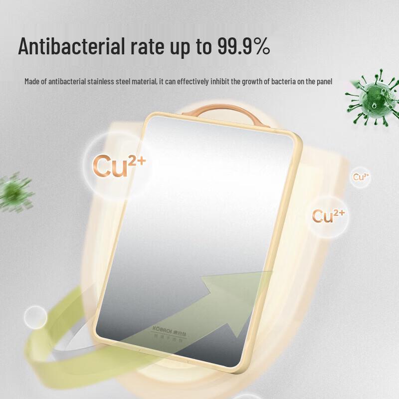 Kombach Light Shield Stainless Steel Double-Sided Cutting Board