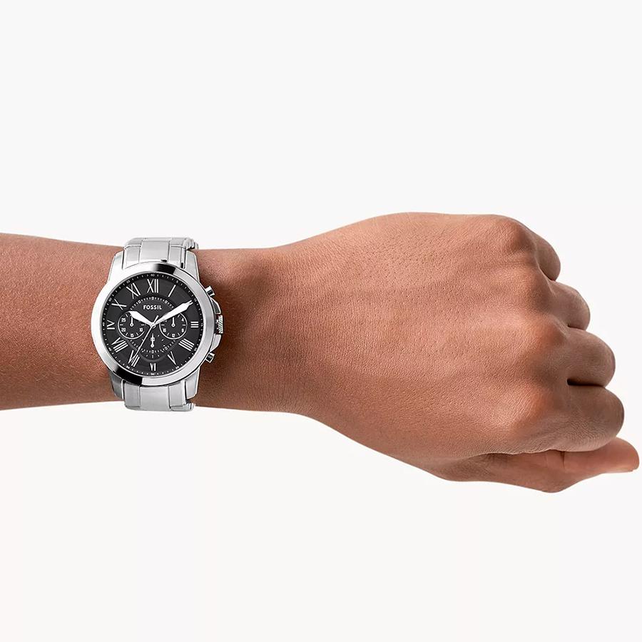 Fossil Men's Quartz Stainless Steel Three-Hand Watch Stainless Steel Case/Glass Mirror FS4736