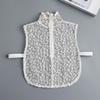 Girls Hollow Out Lace Shirt Detachable Fake Collar Shirt Lapel Blouse Top Adjustable Women Clothes Ladies False Collar Decor