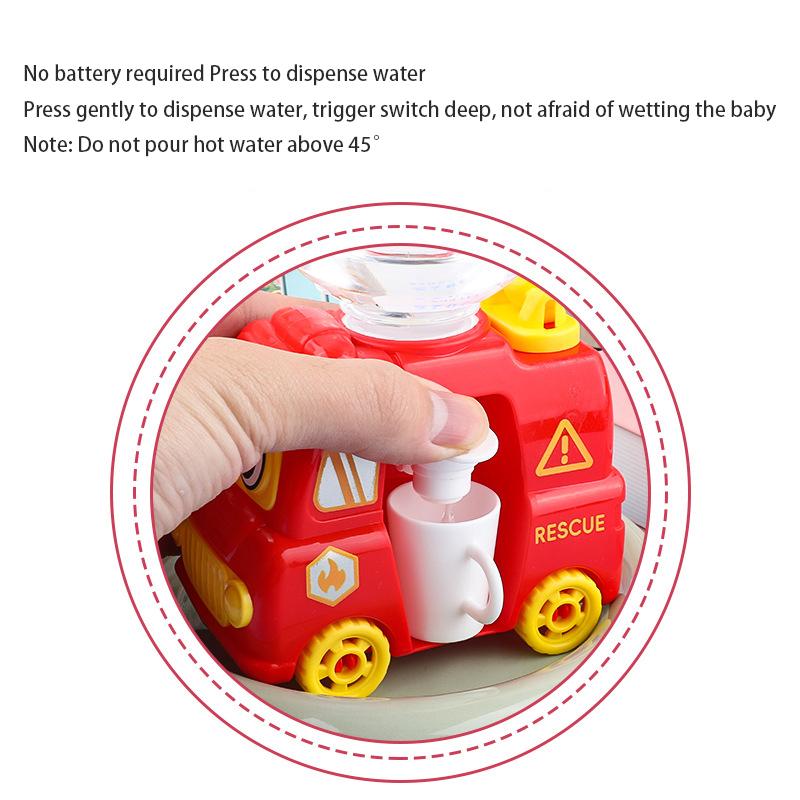 Children Fire Engine Water Dispenser Toy For Boys Girls Play House Kitchen Fun Toys Simulation Water Dispenser Press Out Water