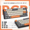 T8 Wired Mechanical Gaming Keyboard with RGB LED TKL Coiled Japanese Instruction Blue Switches 65% Backlighting, Anti-Collision Low-Noise Cable,
