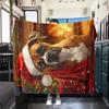 1Pc Cartoon Print Flannel Blanket, High Quality Comfortable for All Seasons, Home Decor, Warmth and Comfort, Perfect for Christmas Birthday Gift