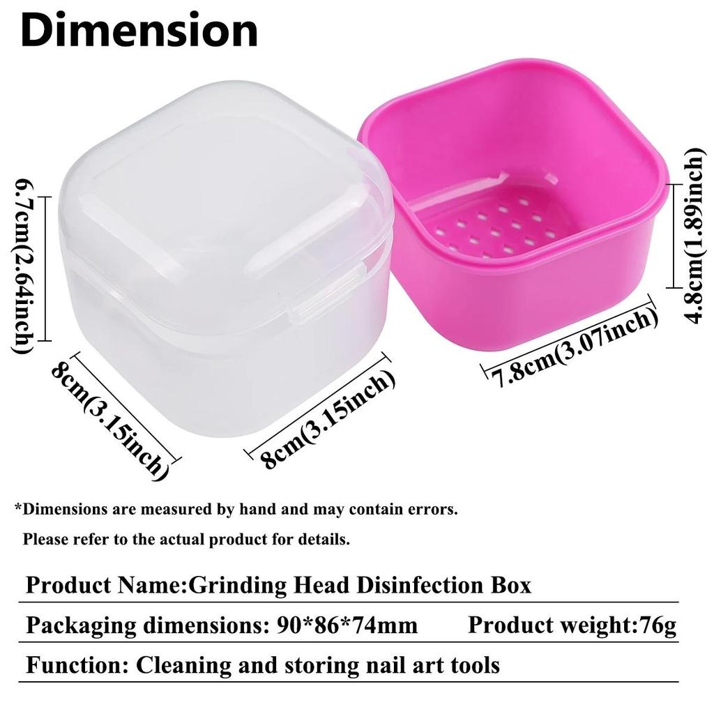 Premium Acrylic Nail Organizer Nail Art Drill Bits Grinding Head Durable Nail Storage Box