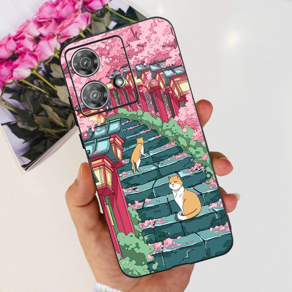 For Motorola Edge 40 Case Moto Edge 40 Neo 5G 2023 Cover Stylish Pattern Soft Slim Black Fundas For Moto Edge40 Edge40Neo Bumper