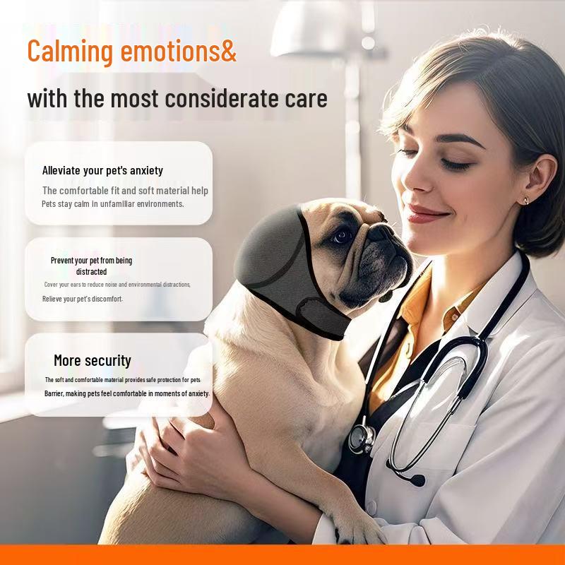 Waterproof Dog Ear Covers: Noise-Reducing, Emotion-Soothing, Anti-Startle Headband for Swimming