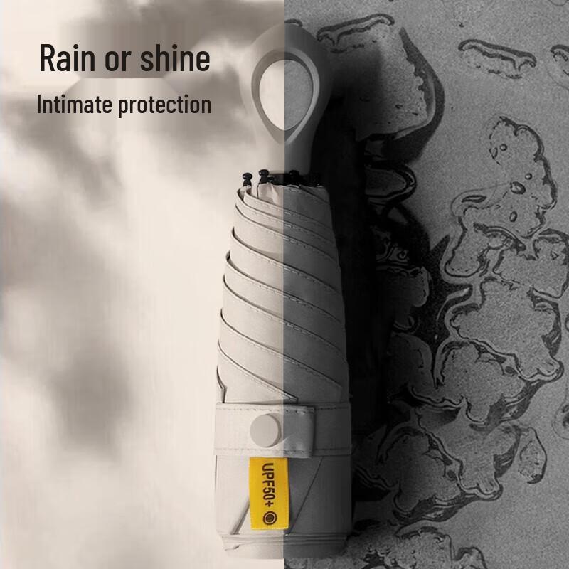 Mido Water Drop Handle 5-Fold Capsule Sun Umbrella