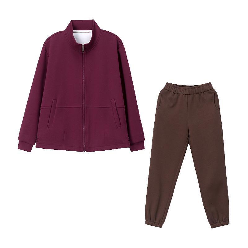 Middle-aged Women's Casual Sportswear: Fashionable Two-Piece Spring/Autumn Sweatshirt Set