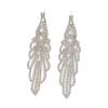 High-End Eco-Friendly Rhinestone Geometric Tassel Earrings for Women – Ultra-Shiny Long Dangles for Parties and Banquets.