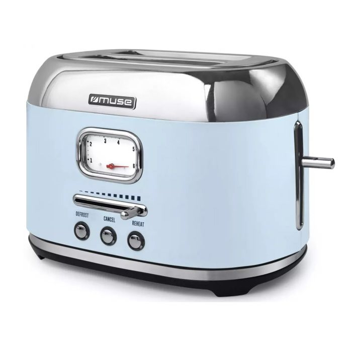 Muse grille-pains 2 fentes 1000w bleu - ms-120vb
