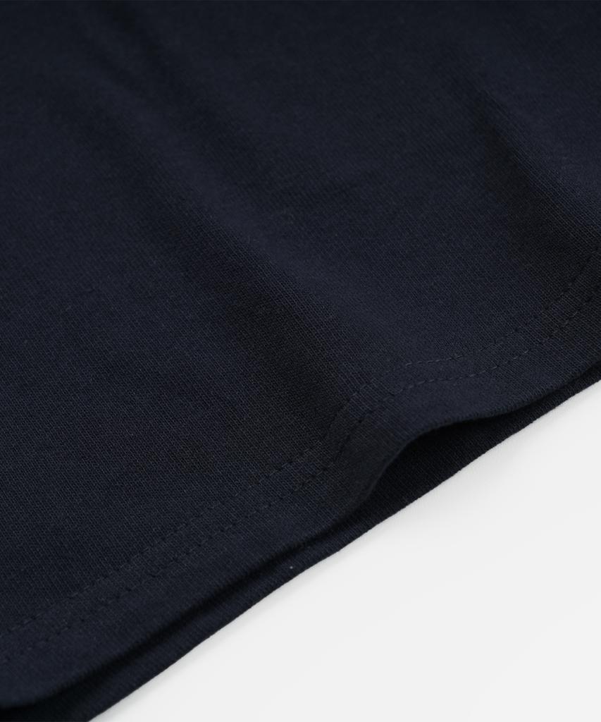 FRIZMWORKS 10S Solid Henley Neck Tee _ Navy