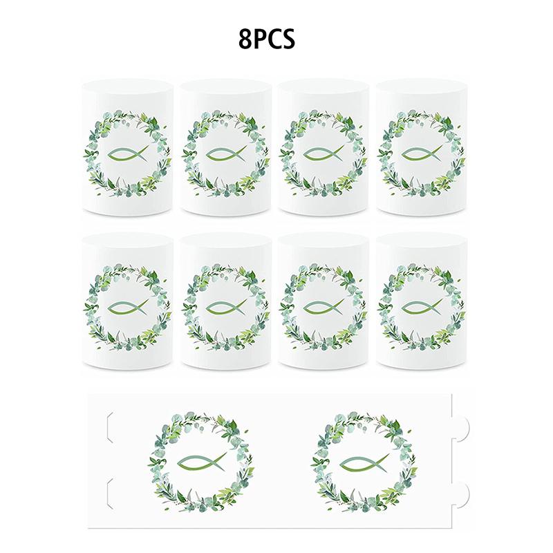 

8 шт. Украшение стола Рождественское украшение Свадебный декор Вечеринка Электронный абажур для свечей