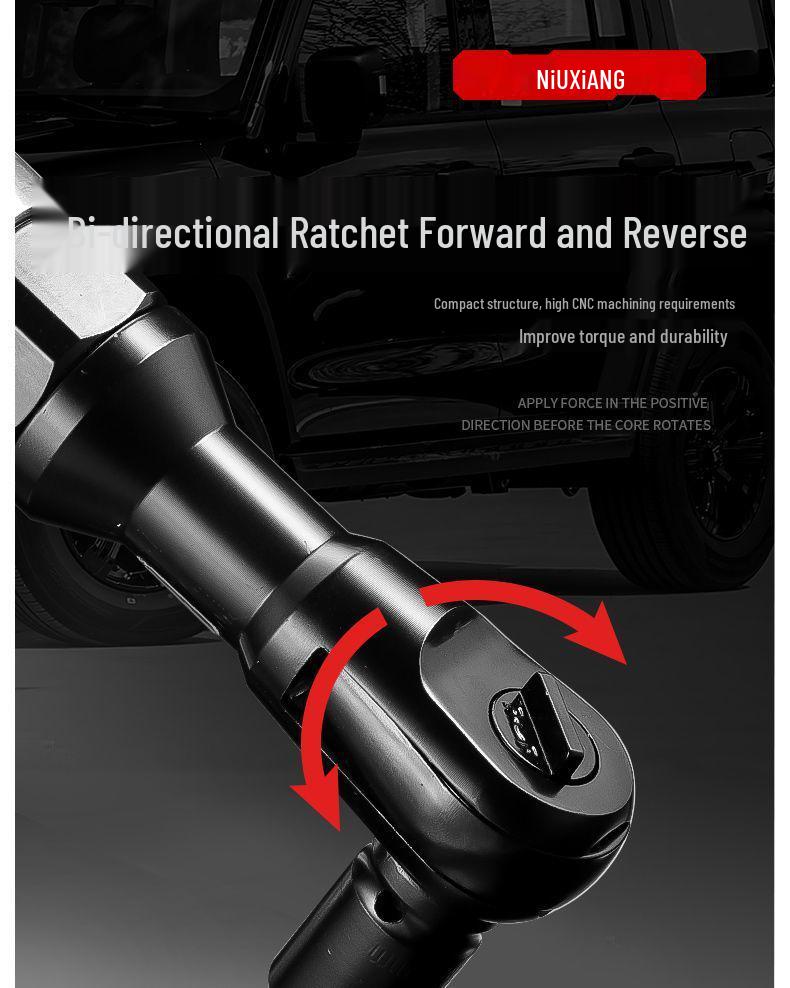 Industrial Grade High Torque Two-Way Pneumatic Ratchet Wrench - Compact Air Impact Tool for Auto Repair