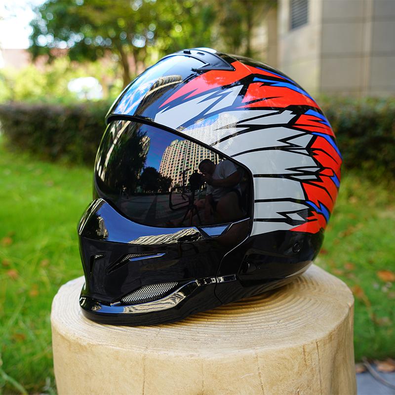 Scorpion Retro Motorcycle Helmet Removable Front Module Transparent Lens M L XL XXL Sizes Available for Motorbike Safety Gear