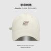 Embroidery Letter Baseball Cap Children Simple Wide Brim Soft Top Cap Outdoor Face Small Visor Female