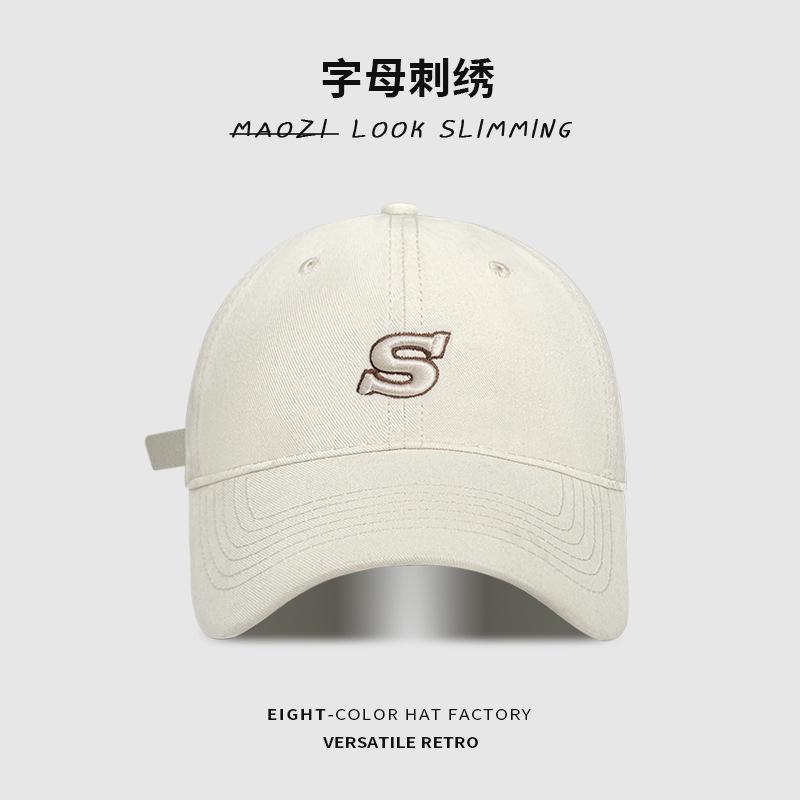 

Embroidery letter baseball cap children simple wide brim soft top cap outdoor face small visor female 55-62
