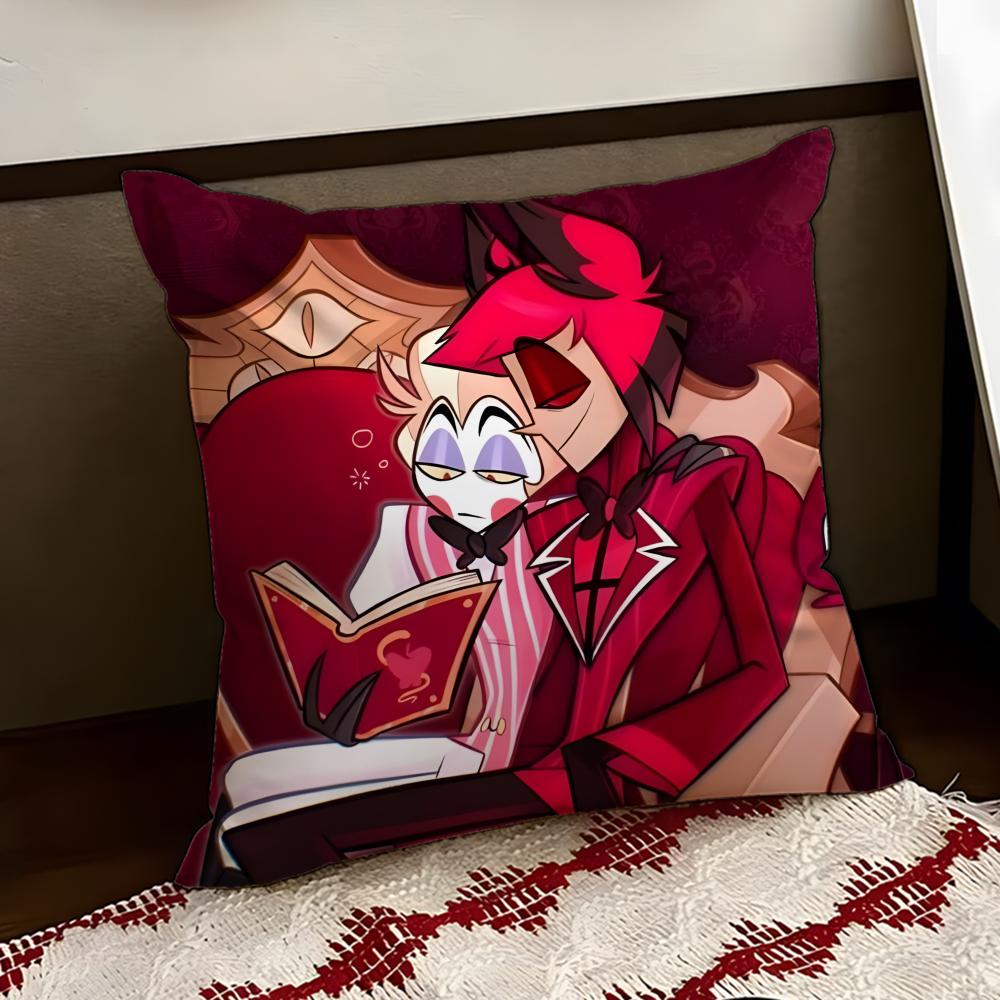 HHazbin HHotel Anime Cushion Cover Reversible Soft Durable Pillow Cover Home Car MultiScene Use for Daily Comfort