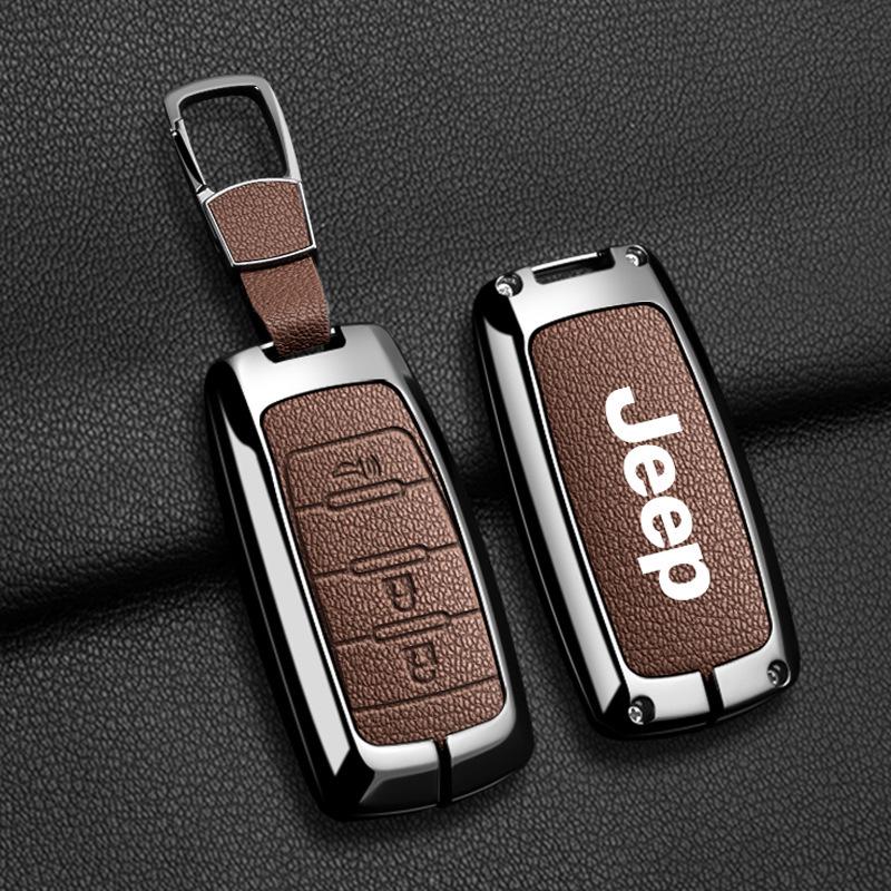 Compatible Jeep Key Case for Compass, Renegade, Cherokee, Grand Commander, Grand Cherokee