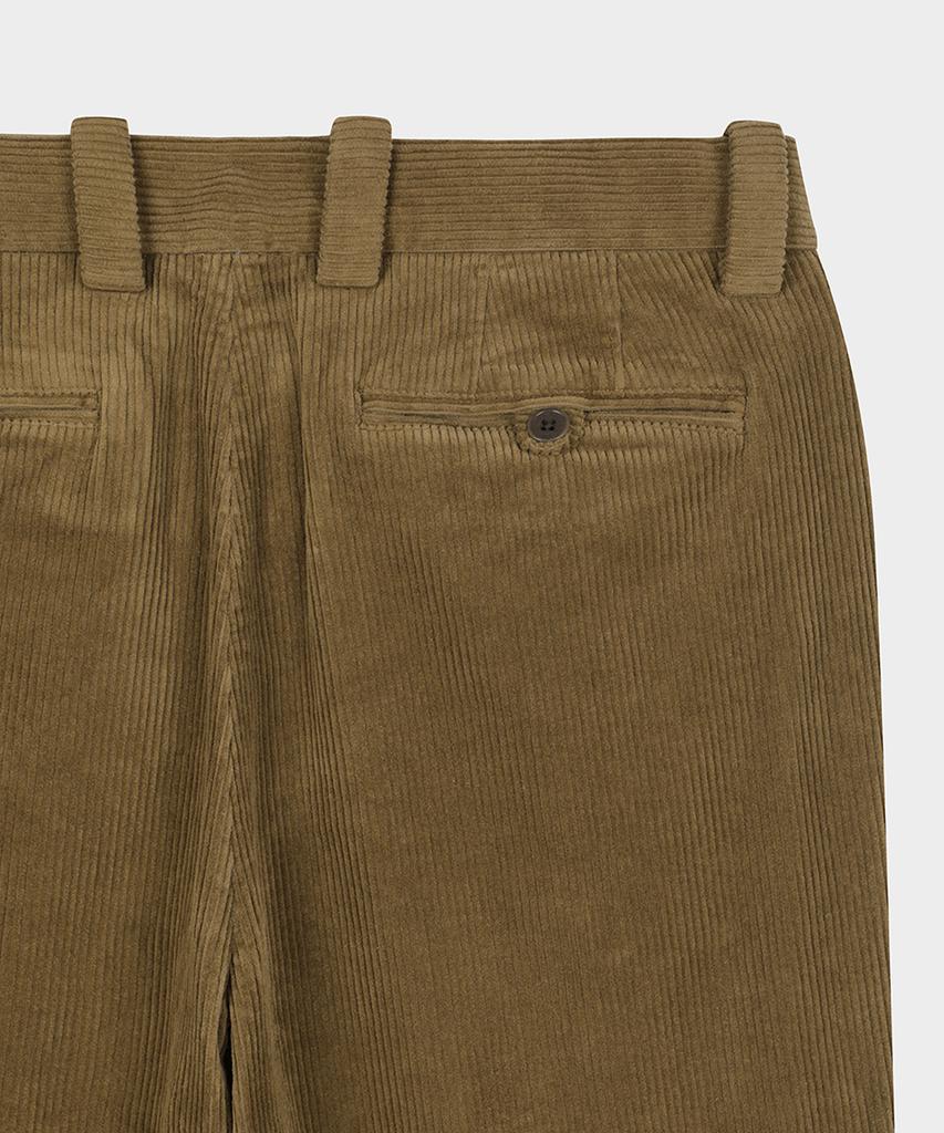 BROOKS BROTHERS Slim Fit 8W Corduroy Pants (Brown) (Bbpcmm47554Ew)