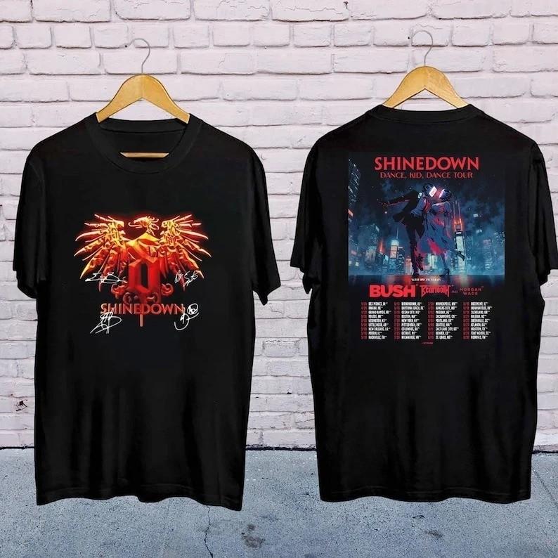 

Shinedown Band Logo Vintage Shirt, Shinedown Dance Kid Dance Tour 2025 Unisex T-Shirt M