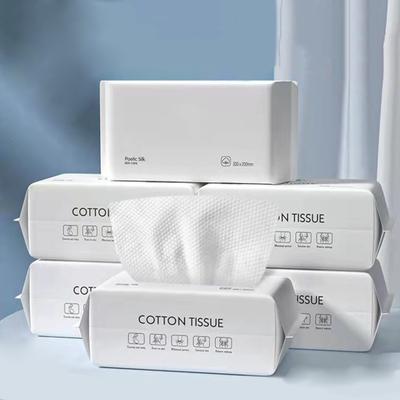 100Pcs/Bag Thick Face Towel Dry And Wet Use Strong Water Absorption Lint Free Soft Travel Cotton Disposable Makeup Wipe for Sensitive Skin