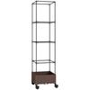 Planter With Trellis Wheels With Drainage For Growing Vegetables Flowers Herbs 40x40x165 Cm Brown