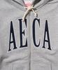 Aeca Aeca Applique Zip Up Hoodie-Grey