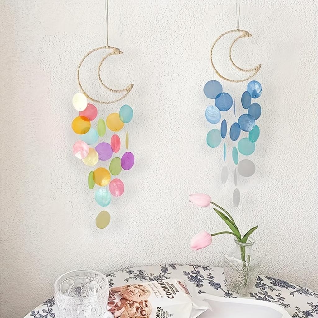 1pc Moon Wind Chime  Pendant Ornament  Maker Window Decoration Pendant Scene Decor Room Decor  Decor Indoor